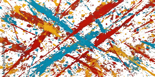 Abstract, seamless, and colorful wallpaper with a mosaic floral design