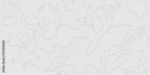 Abstract grey topography curve line texture geographic terrain grid map minimalist mountain relief monochrome landscape background, geometric seamless wavy line contour pattern modern art design.