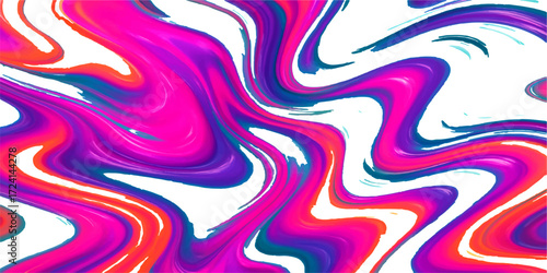 A seamless abstract pattern with colorful curved lines creating a psychedelic rainbow wave design