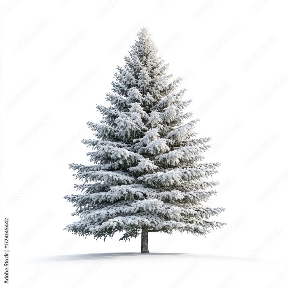 Fototapeta premium Frosted Winter Fir tree snow-covered winter.
