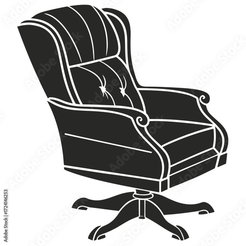 armchair isolated on white