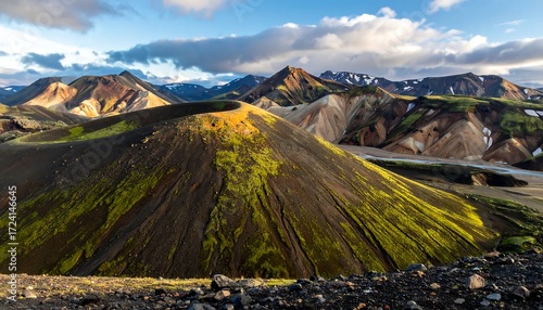 Colorful volcanic landscape