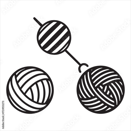 Yarn icons set 