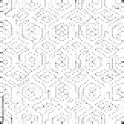Abstract black dotted hexagon seamless pattern background for wallpapers posters textile design packaging and digital templates use