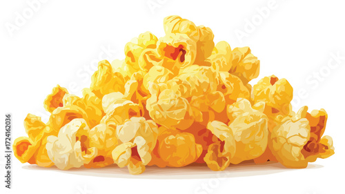 Crisp Popcorn Vector Illustration on White Background