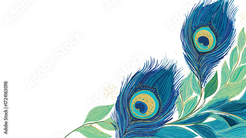 Elegant Peacock Feather Invitation Card Design for Special Events