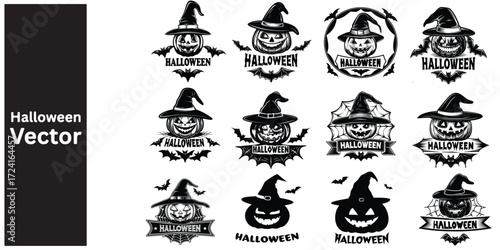 Collection of Happy Halloween Icons
