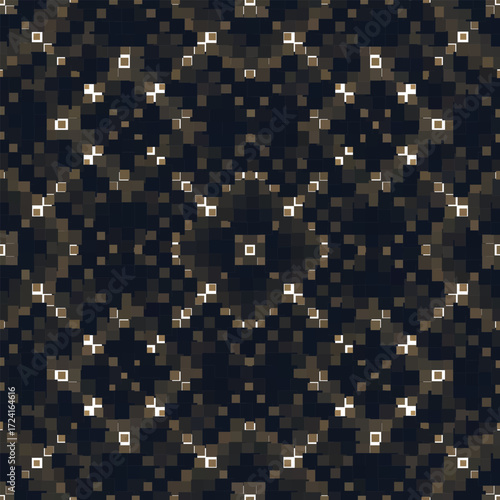 Abstract dark pixel floral seamless pattern background for posters wallpapers packaging textile design and digital templates use