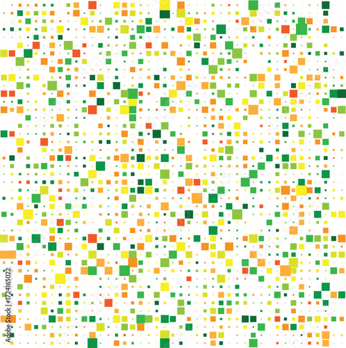 Vibrant colorful pixel scatter seamless pattern background for posters wallpapers packaging textile design and digital templates use