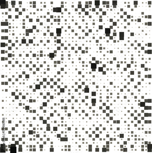 Abstract black pixel scatter seamless pattern background for posters wallpapers branding packaging textile design and digital use