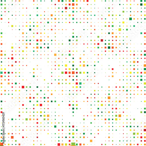 Vibrant colorful pixel scatter seamless background for posters wallpapers packaging textile fashion design and digital templates use
