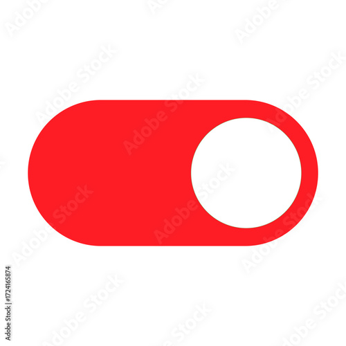 On Off toggle switch buttons. lock icon security symbol - locked, unlock icon button