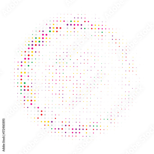 Playful vibrant pixel circular frame background for posters wrapping paper wallpapers textile fashion design and digital templates use

