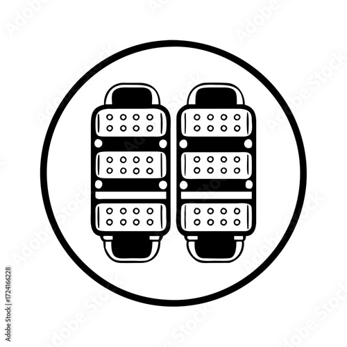 Vector art of knee pad icon a modern flat vector of knee pad in trendy style