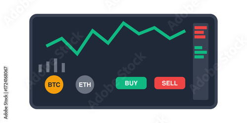 Crypto Exchange Interface Vector Icon - Trading Platform