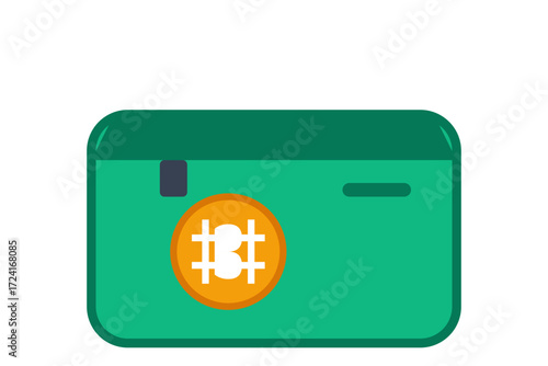 Crypto Wallet Vector Icon - Digital Currency