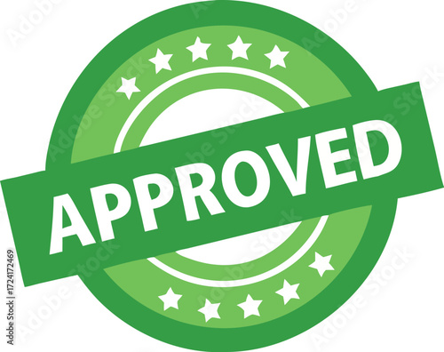 Approved Stamp vector, Rubber stamp vector icon
