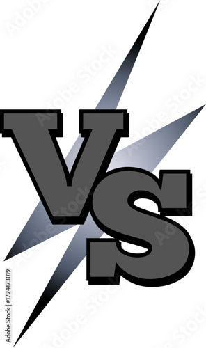 Versus V/S vector competition fight battle challenge championship duel match game sport background editable ash and black colour and can add colour and changeable.	