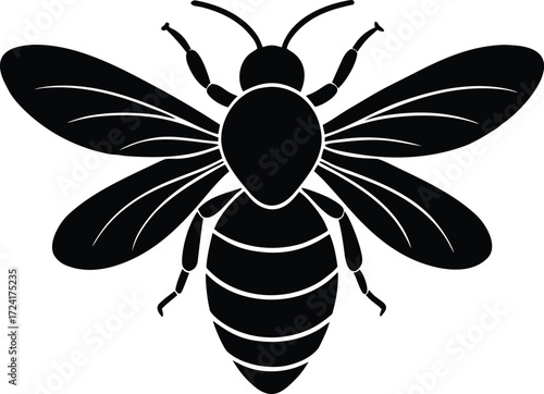 honeybee honey maker icon vector, beekeeping symbol illustration
