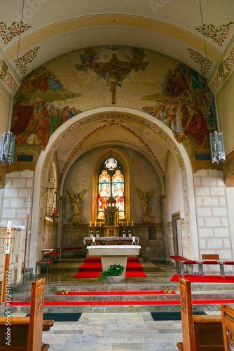 Innenansicht der St. Markuskirche von Haimbach-Fulda (Hessen)