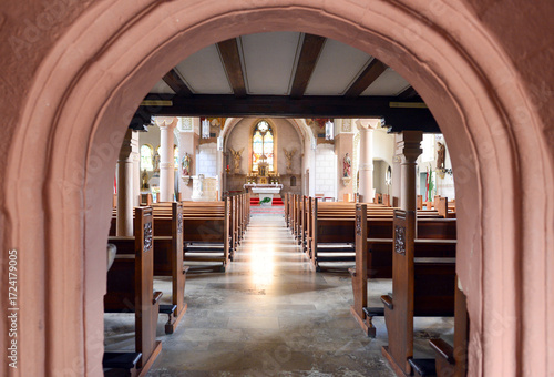 Innenansicht der St. Markuskirche von Haimbach-Fulda (Hessen)