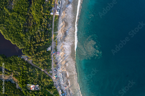 Whirlpool on the coast of Tenacatita Jalisco, Tenacatita beach in the municipality of La Huerta Jalisco, Costalegre, Costa Alegre. 