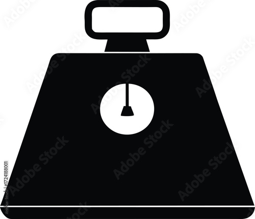 weight kilogram scale icon vector, fitness equipment symbol illustration
