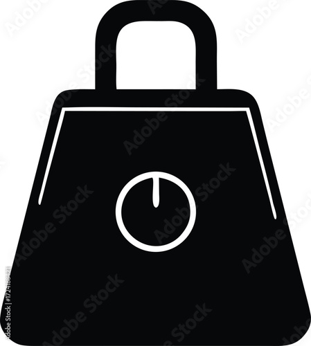 weight kilogram silhouette vector, mass measurement illustration
