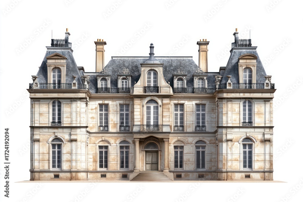 Fototapeta premium Real French chateau architecture building french.