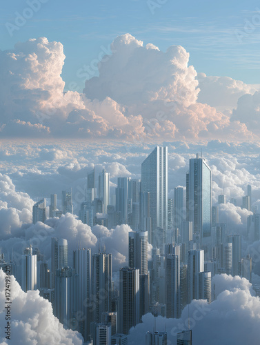 aerial view of the city
