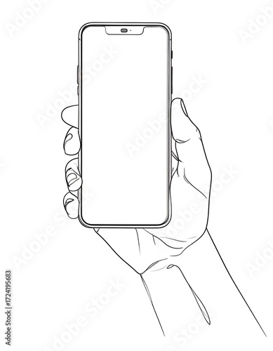Hand holding a smartphone
