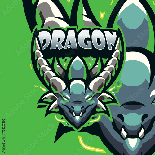Dragon mascot Logo template