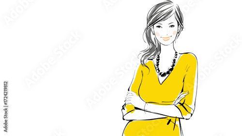Confident Pregnant Businesswoman Portrait Vector EPS for Ad Photoshoot