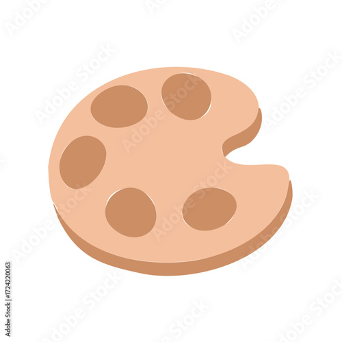 Vector cartoon art illustration of pallet colour painting