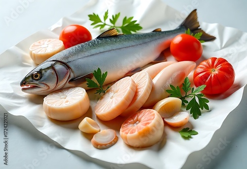 Innovative agriculture technology harvesting fresh ripe apples in orchard with advanced farming robot, a modern solution for sustainable farming and food production