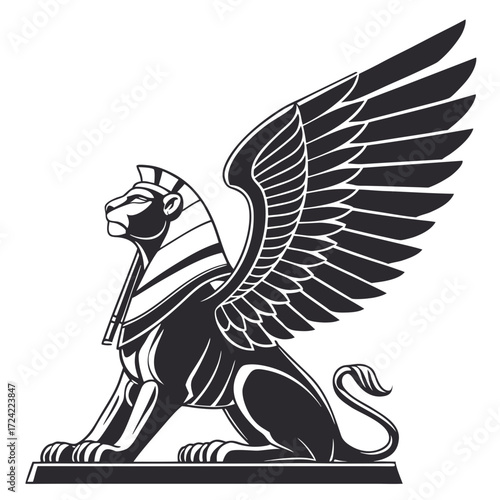 black and white cartoon illustration of an eagle