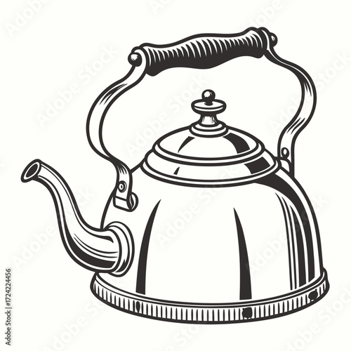 teapot isolated on white background