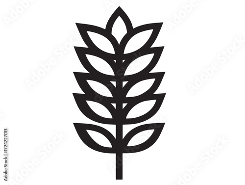 Agriculture Icon in Clean Minimal Vector Line Illustration Design