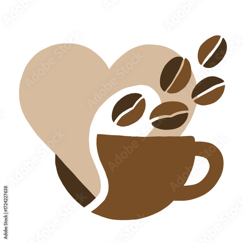 Granos de café CORAZÓN.