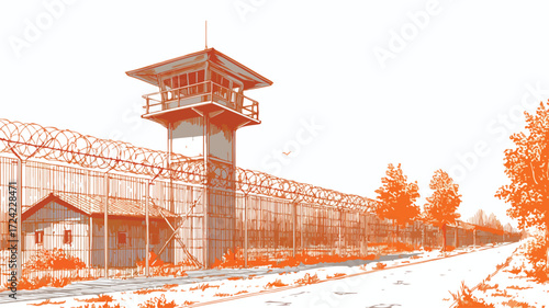 Professional Prison Tower Security System for Secure Territory Protection