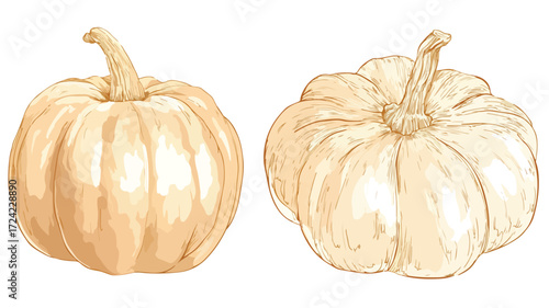 Professional Vector Illustration of Single Pumpkin for Graphic Design Projects