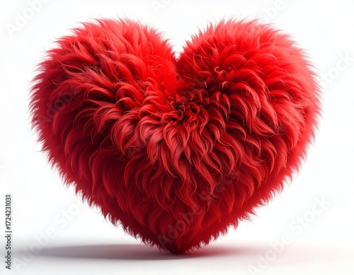 Fluffy red heart