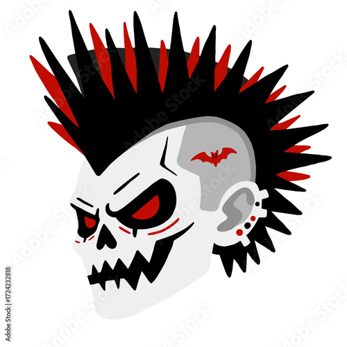 Halloween PUNK rojo.