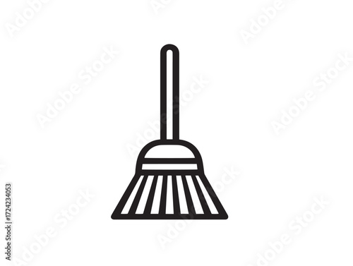 Stylish Cleaning Icon in Elegant Thin Line Vector Illustration Design