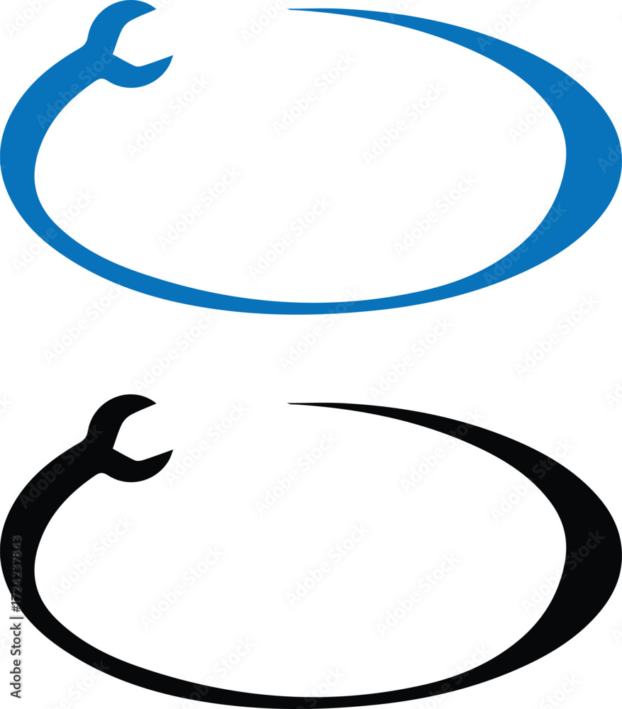 Fototapeta premium unique wrench icon silhouette