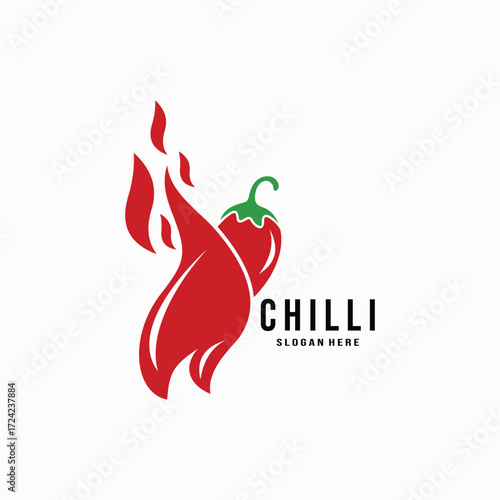 Fiery Chili Pepper Logo vector