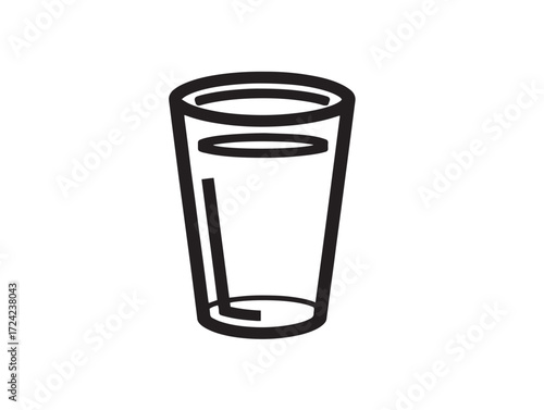 Elegant Drink Icon in Professional Minimal Vector Line Illustration Design