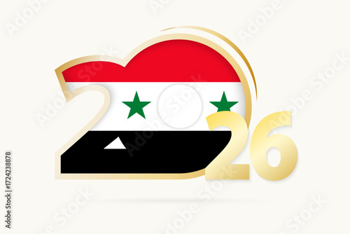 Year 2026 with Syria Flag pattern.