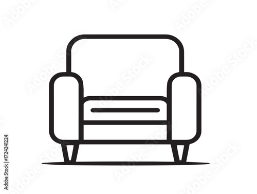  Furniture Icon in Clean Elegant Minimal Vector Illustration Artwork Style