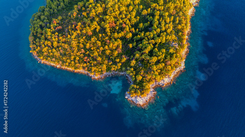 Mediterranean Island with Lush Pine Forest and Turquoise Sea, Skopelos